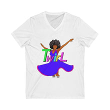 Load image into Gallery viewer, TWIRL Unisex Jersey Short Sleeve V-Neck Tee
