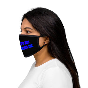 PURE VIBEZ Blue Lettering Mixed-Fabric Face Mask